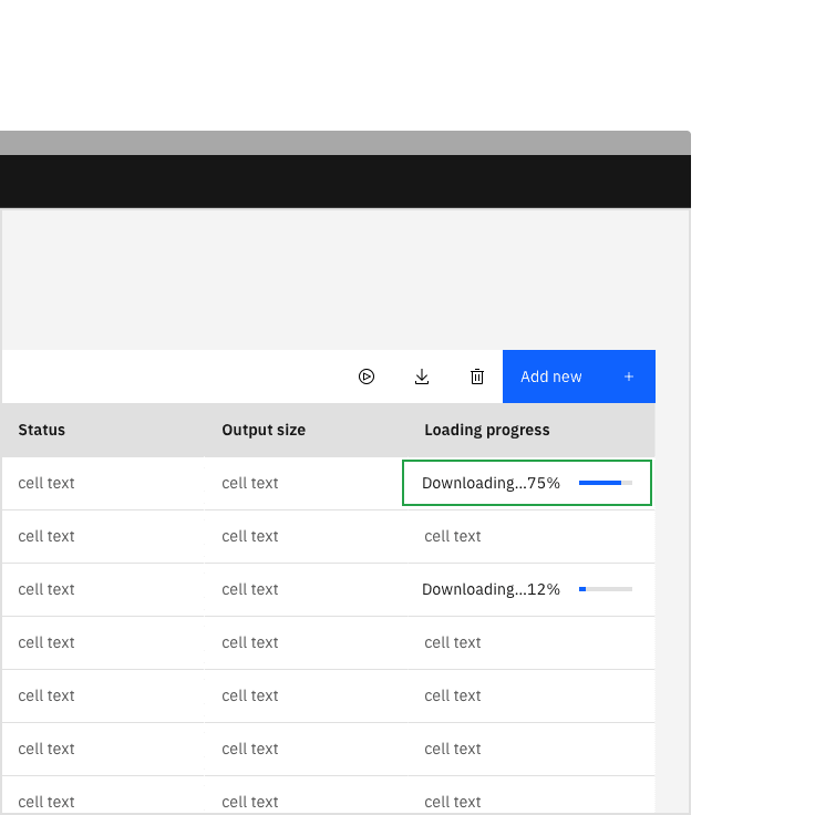 Do place text inline with the progress bar. Do place text inline with the progress bar.