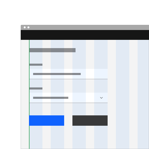 An example showing a properly aligned default inputs An example showing a properly aligned default inputs