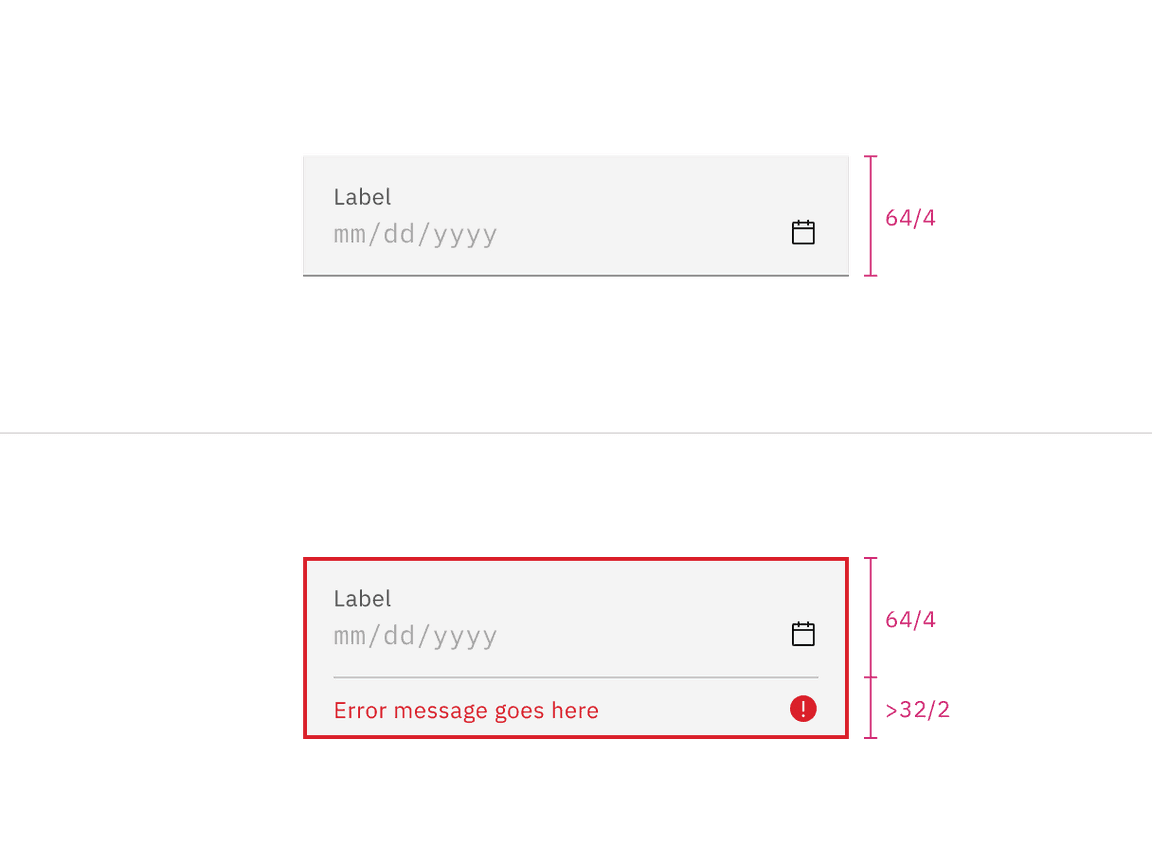 Fluid input size example Fluid input size example