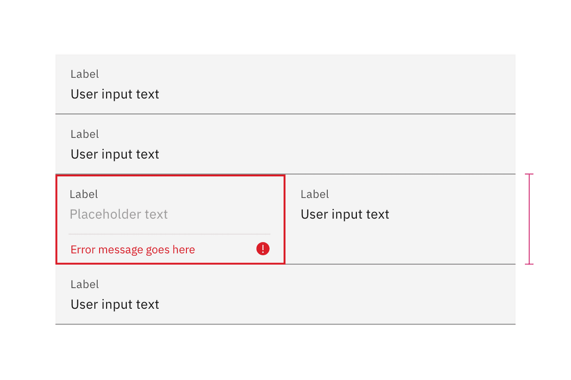 Examples of an invalid state with two columns Examples of an invalid state with two columns