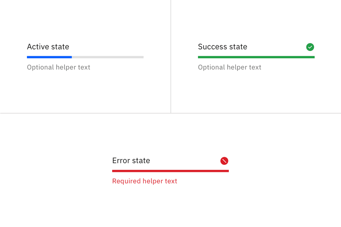 Progress bar states Progress bar states