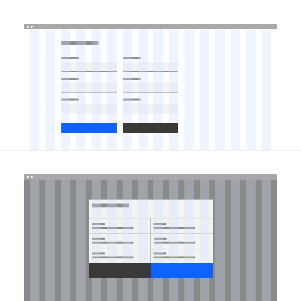 Examples of two column forms Examples of two column forms